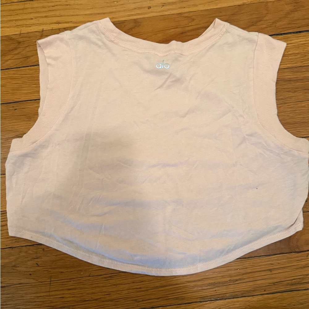 Alo Yoga | Alo Light Pink Cropped Crew Neck | Color: Pink | Size: S
